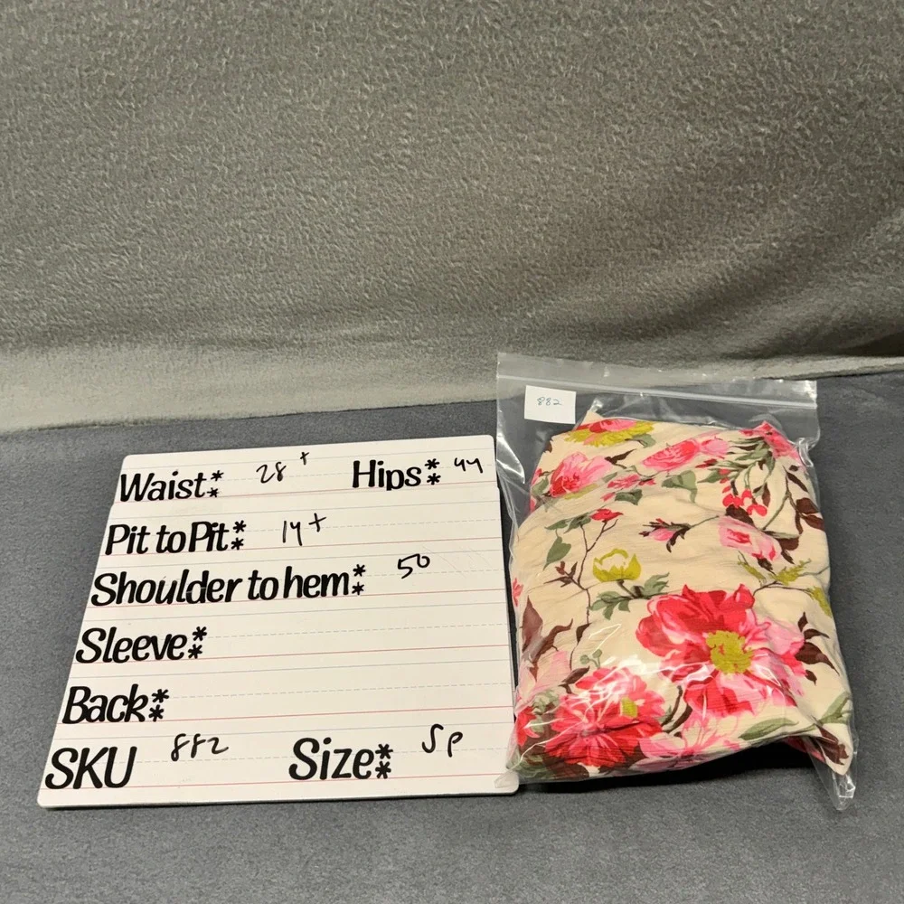 Abercrombie & Fitch Maxi Dress Womens Petite Small SP Floral Smocked Tiered Boho